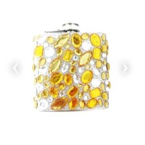 NEW Rhinestone Bejeweled Flask
